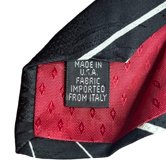 Black and White with Red Dots Tie - Picture 8 of 8